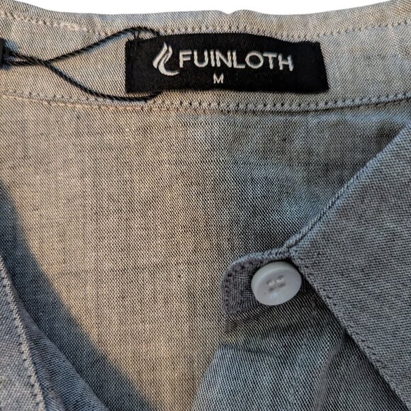 Fuinloth Long Sleeve Dress Shirt Button Down Classic Collar Work Size Medium NWT - Picture 3 of 6